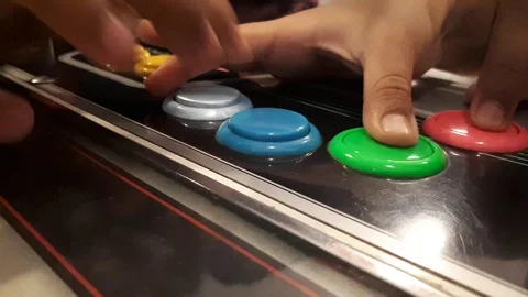 Playing video games Stock Footage 104843139