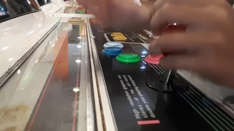 Playing video games Video stock 104843159