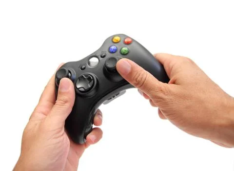 Playing video games Foto stock