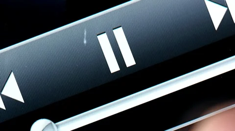 Playing Video Touchscreen Tablet Smartphone Stock Footage 34454554