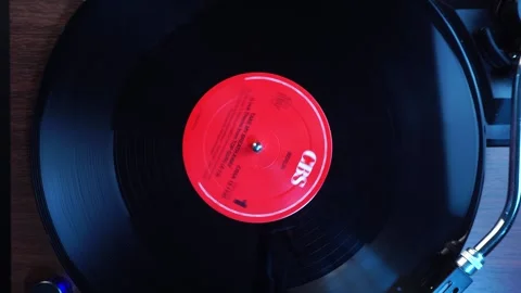 Playing Vinyl Record With Berlin Take My Breath Away Love Theme From Top Gun Stock Footage 325950894
