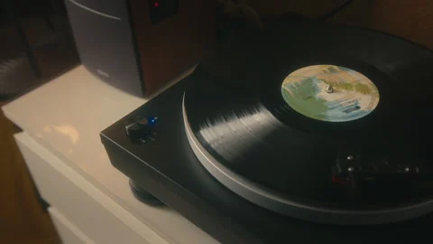Playing of vinyl record Stock Footage 288351334