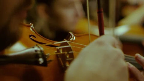 Playing the violin close-up Stock Footage 112758785
