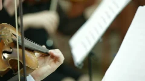 Playing Violin Stock Footage 10864006