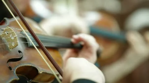Playing Violin Stock Footage 10864009