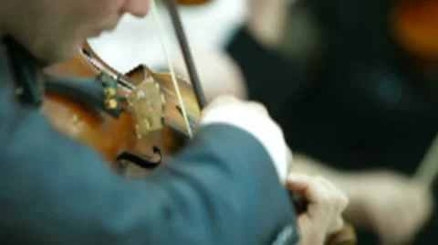 Playing Violin Stock Footage 10864039