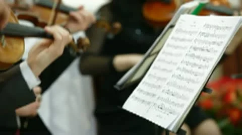 Playing Violin Stock Footage 10864043
