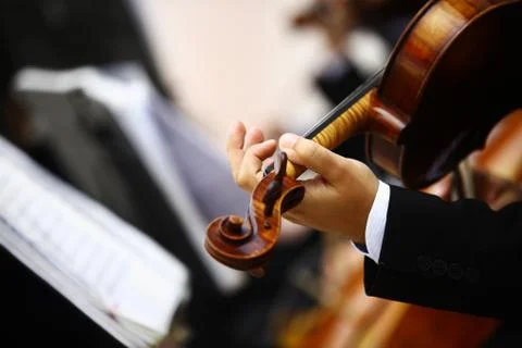 Playing violin Stock Photos