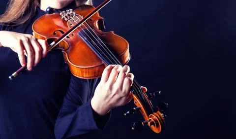 Playing the violin Stock Photos