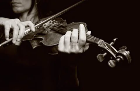 Playing the violin Stock Photos