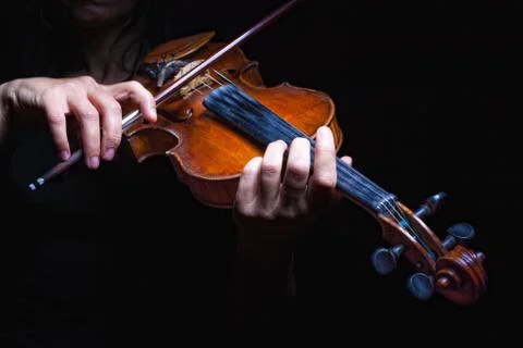 Playing the violin Stock Photos