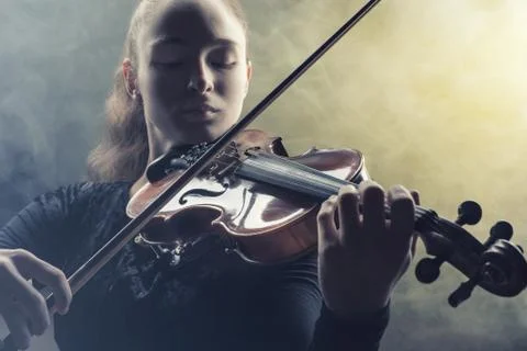 Playing the violin Stock Photos
