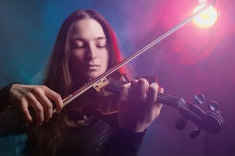Playing the violin Stock Photos