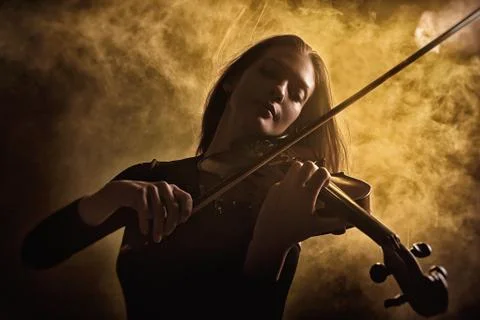 Playing the violin Stock Photos