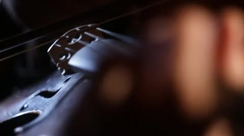 Playing the violin in the shadows Video stock 12277524