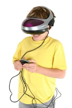 Playing in virtual reality Stock Photos
