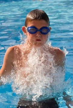 Playing in the water.Summer activities Stock Photos