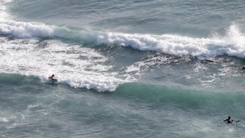 Playing In The Waves Stock Footage 104818757