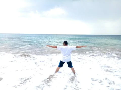 Playing in the waves Stock Photos