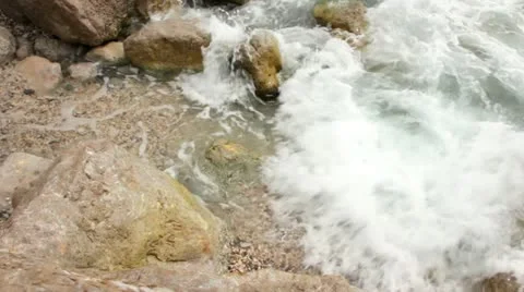 Playing Waves, Slider, Crimea Stock Footage 11137941