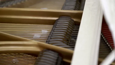 Playing white piano Stock Footage
