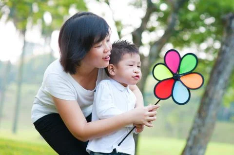 Playing windmill Stock Photos