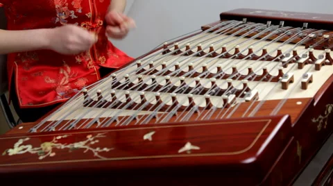 Playing Yangqin Stock Footage 5562451