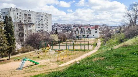 Playing yard Stock Photos