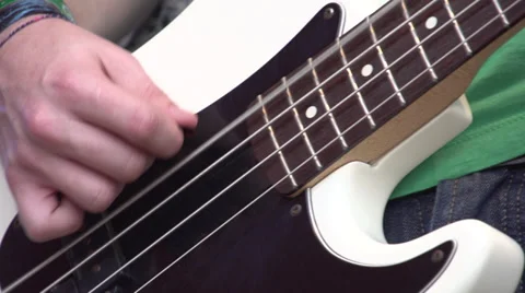PlayingBassCloseUp Stock Footage 30720751