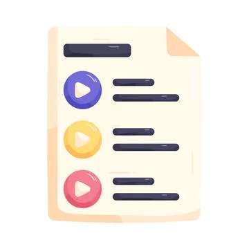 Playlist Stock Illustration