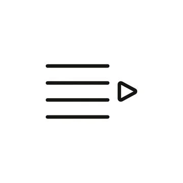 Playlist Media Player Queue Vector Icon Ilustración de archivo