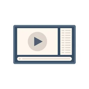 Playlist player icon flat vector. Ui music phone Illustrazione stock