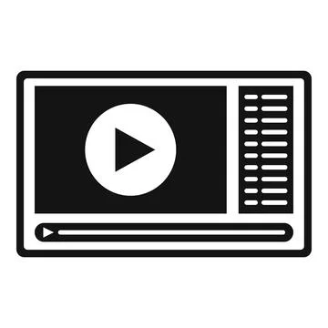 Playlist player icon simple vector. Ui music phone Illustrazione stock