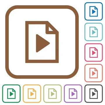 Playlist simple icons Stockillustratie