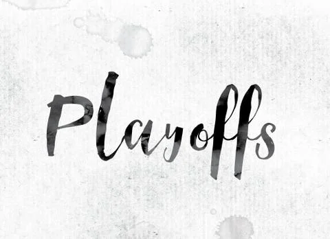 Playoffs Concept Painted in Ink Stock Illustration