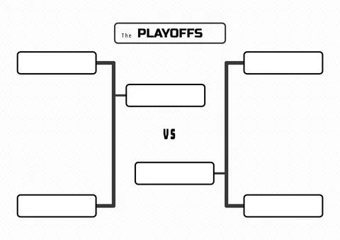 Playoffs Tournament Bracket Template Stock Illustration