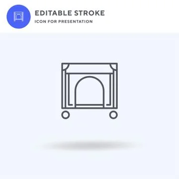 Playpen icon vector, filled flat sign, solid pictogram isolated on white, logo Illustrazione stock