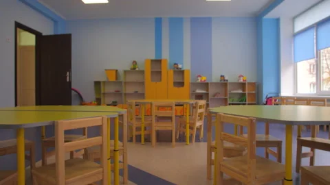 Playroom in kindergarten Stock Footage 225295698