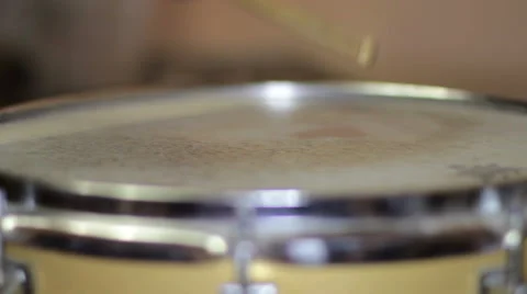 Plays Drum Sticks On The Drum 1 Stock-Footage 47032697