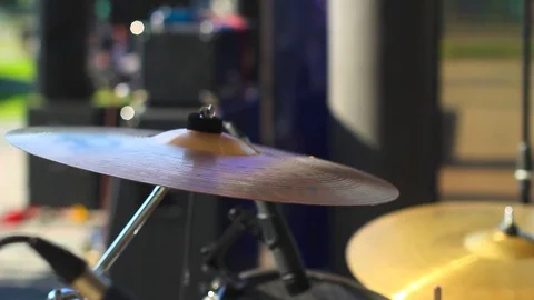 Plays drums close-up Stock Footage 77117731