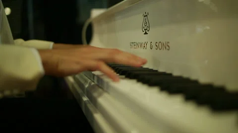 Plays on fortepiano Stock Footage 37862546