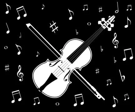 Plays violin Stock Illustration