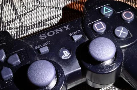 Playstation 3 controller close up Stock Photos