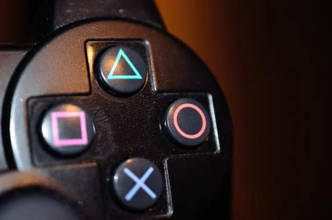 Playstation 3 controller close up Stock Photos