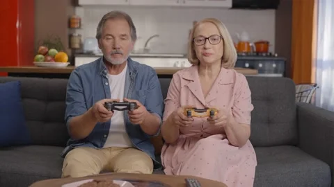 Playstation concept.The concept of having fun together. Stock Footage 148609602