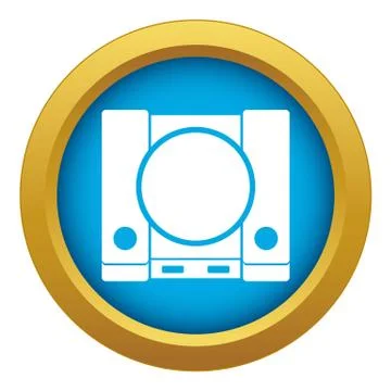 PlayStation icon blue vector isolated 스톡 일러스트
