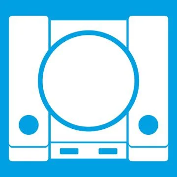 PlayStation icon white Stock Illustration