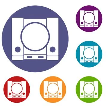 PlayStation icons set Stock Illustration