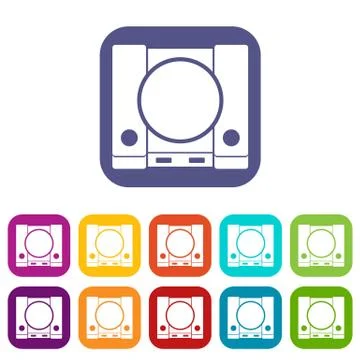 PlayStation icons set Stock Illustration