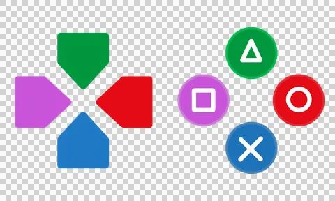 Playstation keypad set Stock Illustration